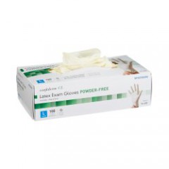 CASE: PACK OF 10: 100/BOX Exam Glove McKesson Confiderm® Large NonSterile Latex Standard Cuff Length Textured Fingertips Ivory Not Rated L