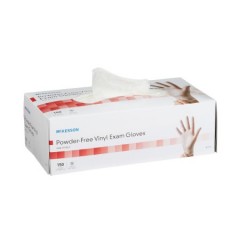 Exam Glove McKesson X-Small NonSterile Vinyl Standard Cuff Length Smooth Clear Not Chemo Approved