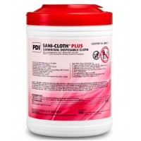 PDI Sani-Cloth Plus, Large, Germicidal Disposa 6" x 6-3/4" 160/canister