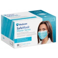 MEDICOM SAFEMASK® MASTER SERIES MASKS - SafeMask ASTM Level 3 Master Series, Ocean Surf (Aquamarine), 50/bx, 10 bx/cs