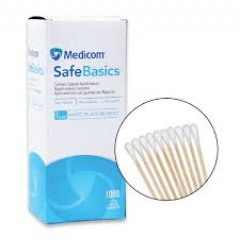 MEDICOM COTTON TIP APPLICATOR - Cotton Tip Applicator, 6", Non-Sterile, 1000/bg