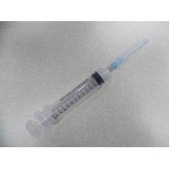 10x 12cc non-sterile Luer-Lock Syringe, Irrigation,Root Canal, w 25Ga BLUE Tip