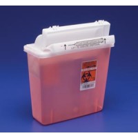  Sharps Red Patient Room Container 5.4 Qt 