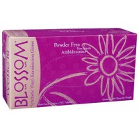 Blossom Powder Free Vinyl Exam Gloves- Small, 100/box