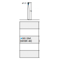 Osung Laminate/ Depth Orientation Ball Round FG Shank 001-12M1 (001BR-46) Medium Grit 5/PK