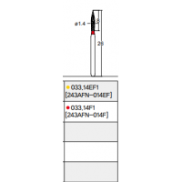 Osung Etcetera Finishing Bur FG Shank 033-14EF1 (243AFN-014EF) Extra Fine (Super Fine) Grit Diamond Bur 5/PK