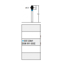 Osung Crown Posterior/ Occlusal Reduction Double Conical FG Shank 037-33M1 (038 811 033) Medium Grit Diamond Bur (811-033M) 5/PK