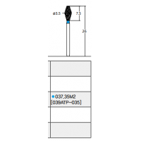 Osung Crown Posterior/ Occlusal Reduction Double Conical FG Shank 037-35M2 (039ATP-035) Medium Grit Diamond Bur 5/PK