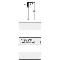 Osung Crown Posterior/ Occlusal Depth Orientation Flat (Straight) FG Shank 107-10M1 (108JSF-010) Medium Grit Diamond Bur 5/PK
