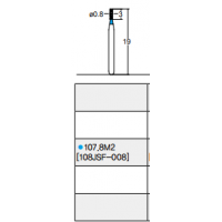 Osung Crown Anterior/ Depth Orientation Flat (Straight) FG Shank 107-8M2 (108JSF-008) Medium Grit Diamond Bur 5/PK