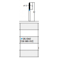 Osung Crown Anterior/ Labial, Axial, Lingual Axial Reduction and Margin Sloped Shoulder (Taper) FG Shank 126-12M2 (130 885 012) Medium Grit Diamond Bur 5/PK