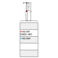 Osung Crown Anterior/ Labial, Axial, Lingual Axial Reduction and Margin End-Cutting Only FG Shank 150-10F1 (150EX-18F) Fine Grit Diamond Bur 5/PK