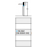 Osung Crown Anterior/ Depth Orientation Flat (Straight) FG Shank 156-16M1 (156 835KR 016) Medium Grit Diamond Bur 5/PK