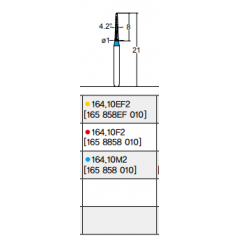 Osung Crown Posterior/ Labial, Axial, Lingual Axial Reduction and Margin/ Proximal Cutting Straight FG Shank 164-10M2(165 858 010) Medium Grit Diamond Bur 5/PK