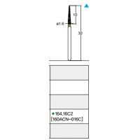 Osung Crown Anterior/ Proximal Cutting, Lingual Reduction Straight FG Shank 164-16C2 (160ACN-016C) Coarse Grit Diamond Bur 5/PK