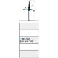 Osung Crown Anterior/ Proximal Cutting, Lingual Reduction Straight FG Shank 164-18M1 (167 859 018) Medium Grit Diamond Bur 5/PK
