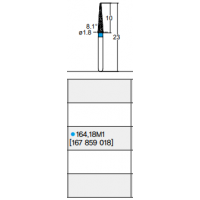 Osung Crown Posterior/ Labial, Axial, Lingual Axial Reduction and Margin/ Proximal Cutting Straight FG Shank 164-18M1 (167 859 018) Medium Grit Diamond Bur 5/PK