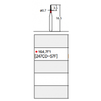 Osung Etcetera Extra Shape FG Shank 164-7F1 (247CD-57F) Fine Grit Diamond Bur 5/PK