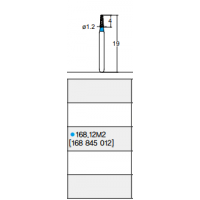 Osung Etcetera Flat (Taper) FG Shank 168-12M2 (168 845 012) Medium Grit Diamond Bur 5/PK