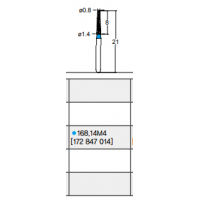 Osung Crown Anterior/ Labial, Axial, Lingual Axial Reduction and Margin Shoulder (Taper) FG Shank 168-14M4 (172 847 014) Medium Grit Diamond Bur 5/PK