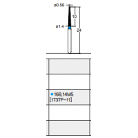 Osung Crown Anterior/ Labial, Axial, Lingual Axial Reduction and Margin Shoulder (Taper) FG Shank 168-14M5 (173TF-11) Medium Grit Diamond Bur 5/PK