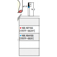 Osung Etcetera Flat (Taper) FG Shank 168-16F1SS (170TF-SS31F) Fine Grit Diamond Bur 5/PK