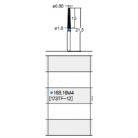 Osung Crown Anterior/ Labial, Axial, Lingual Axial Reduction and Margin Shoulder (Taper) FG Shank 168-16M4 (173TF-12) Medium Grit Diamond Bur 5/PK