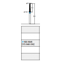 Osung Crown Anterior/ Labial, Axial, Lingual Axial Reduction and Margin Shoulder (Taper) FG Shank 168-16M6 (173 848 016) Medium Grit Diamond Bur 5/PK