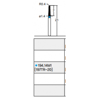 Osung Laminate/ Labial Reduction Chamfer (Taper) FG Shank 194-14M1 (197TR-20) Medium Grit Diamond Bur 5/PK