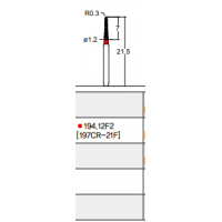 Osung Laminate/ Labial Reduction Chamfer (Taper) FG Shank 194-12F2 (197CR-21F) Fine Grit Diamond Bur 5/PK