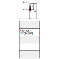 Osung Etcetera Extra Shape FG Shank 194-13F1 (171CD-59F) Fine Grit Diamond Bur 5/PK