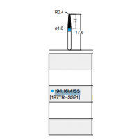 Osung Laminate/ Labial Reduction Chamfer (Taper) FG Shank 194-16M1SS (197TR-SS21) Medium Grit Diamond Bur 5/PK