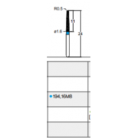 Osung Laminate/ Labial Reduction Chamfer (Taper) FG Shank 194-14M8 Medium Grit Diamond Bur 5/PK