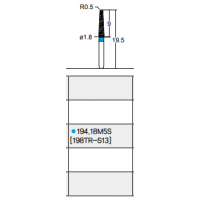 Osung Crown Anterior/ Labial, Axial, Lingual Axial Reduction and Margin Chamfer (Taper) FG Shank 194-18M5S (198TR-S13) Medium Grit Diamond Bur 5/PK