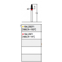 Osung Crown Anterior/ Labial, Axial, Lingual Axial Reduction and Margin Chamfer (Taper) FG Shank 194-20EF1 (196CR-11EF) Extra Fine (Super Fine) Grit Diamond Bur 5/PK