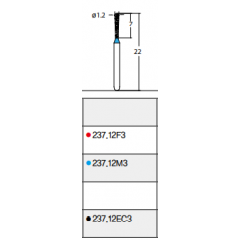 Osung Crown Posterior/ Occlusal Reduction Pear FG Shank 237-12F3 Fine Grit Diamond Bur 5/PK