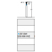 Osung Crown Posterior/ Occlusal Reduction Pear FG Shank 237-12M1 (233 830 012) Medium Grit Diamond Bur 5/PK