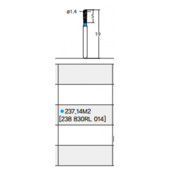 Osung Crown Posterior/ Occlusal Reduction Pear FG Shank 237-14M2 (233 830RL 014) Medium Grit Diamond Bur 5/PK