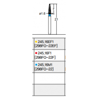 Osung Crown Posterior/ Labial, Axial, Lingual Axial Reduction and Margin Knife Edge FG Shank 245-16EF1 (298FO-22EF) Extra Fine (Super Fine) Grit Diamond Bur 5/PK