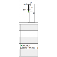 Osung Etcetera Safety/ Gingival FG Shank 255-14C1 (255SOP-014C) Coarse Grit Diamond Bur 5/PK