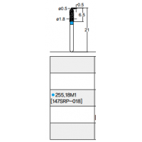 Osung Etcetera Safety/ Gingival FG Shank 255-18M1 (147SRP-018) Medium Grit Diamond Bur 5/PK