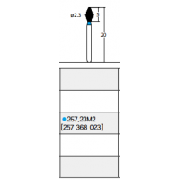 Osung Crown Anterior/ Lingual Reduction Flame FG Shank 257-23M2 (257 368 023) Medium Grit Diamond Bur 5/PK