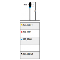 Osung Crown Anterior/ Lingual Reduction Flame FG Shank 257-25EC1 Extra Coarse (Super Coarse) Grit Diamond Bur 5/PK