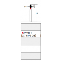 Osung Crown Anterior/ Lingual Reduction Egg FG Shank 277-18F1 (277 8379 018) Fine Grit Diamond Bur (379-018F) 5/PK