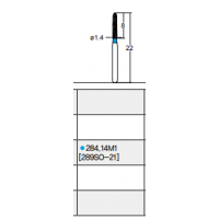 Osung Crown Anterior/ Labial, Axial, Lingual Axial Reduction and Margin Sloped Shoulder (Taper) FG Shank 284-14M1 (289SO 21) Medium Grit Diamond Bur 5/PK