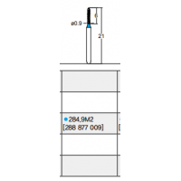 Osung Crown Anterior/ Labial, Axial, Lingual Axial Reduction and Margin Sloped Shoulder (Taper) FG Shank 284-9M2 (288 877 009) Medium Grit Diamond Bur 5/PK