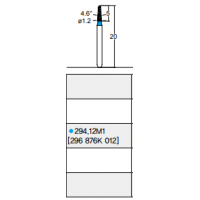 Osung Crown Anterior/ Labial, Axial, Lingual Axial Reduction and Margin Sloped Shoulder (Taper) FG Shank 294-12M1 (296 876K 012) Medium Grit Diamond Bur 5/PK