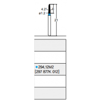 Osung Crown Anterior/ Labial, Axial, Lingual Axial Reduction and Margin Sloped Shoulder (Taper) FG Shank 294-12M2 (297 877K 012) Medium Grit Diamond Bur 5/PK