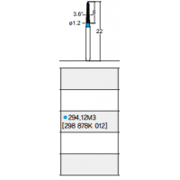 Osung Crown Anterior/ Labial, Axial, Lingual Axial Reduction and Margin Sloped Shoulder (Taper) FG Shank 294-12M3(298 878K 012) Medium Grit Diamond Bur 5/PK