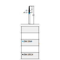 Osung Crown Anterior/ Labial, Axial, Lingual Axial Reduction and Margin Sloped Shoulder (Taper) FG Shank 294-12EC4 Extra Coarse (Super Coarse) Grit Diamond Bur 5/PK